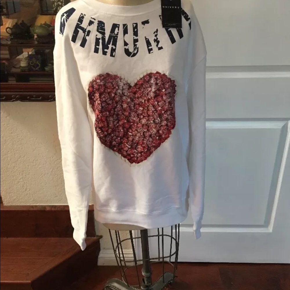 NHIVURU Long Sleeve Maxi Sweatshirt Dress Heart